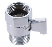 Valvola angolare di controllo del flusso della doccia in ottone, valvola diretta portatile in ottone argentato in ceramica, regolatore della pressione dell'acqua per soffione doccia, bagno