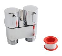 Valvola angolare doppia uscita bagno da parete con doppio flusso acqua per wc