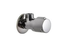 Valvola angolare dorata in ottone for montaggio a parete for WC, valvola angolare universale cromata a triangolo for rubinetto(Silver)