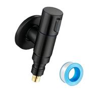 Valvola angolare for lavatrice, attacco a parete for rubinetto, valvola angolare ad apertura rapida for rubinetto della lavatrice in acciaio inossidabile nero