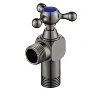 Valvola Angolare G1/2 Completamente Aperta Con Nucleo A Sfera Della Ruota A Fiore Di Prugna Interruttore Per Scaldabagno Ad Acqua Calda E Fredda In Rame Etichetta Blu