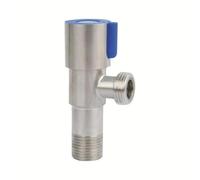 Valvola angolare in acciaio inossidabile, valvola triangolare filettata, valvola for acqua calda e fredda, connettore for bagno for scaldabagno WC G1/2(Blue 1hole)