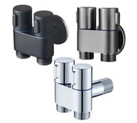 Valvola angolare in lega di zinco for montaggio a parete, set di spruzzatori for bidet con due uscite, spruzzatore for la pulizia 'acqua for accessori for WC da bagno(Orange)