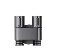 Valvola angolare in lega di zinco for montaggio a parete, set di spruzzatori for bidet e WC, due uscite, for la pulizia 'acqua, for accessori da bagno(Chrome)