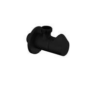 Valvola angolare in ottone, entrata cromata, nera, oro rosa, G1/2, singola, doppia, uscita, valvola di arresto dell'acqua for bagno, WC, cucina(schwarz)