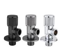 Valvola angolare in ottone G1/2, valvola di arresto dell'acqua in lega metallica, rubinetto del bagno, lavello della cucina, rubinetto triangolare, regolatore della pressione dell'acqua(Chrome)