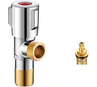 Valvola angolare in ottone resistente, a 3 vie, per scaldabagno con meccanismo a disco anti-riflusso e raccordo standard da 1/2" (AD)