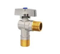 Valvola angolare in rame G1/2" con maniglia per acqua calda e fredda | Rubinetto a sfera ad alto flusso, 80 x 32 mm, per doccia, lavatrice, valvola di arresto durevole in rame pieno