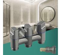 Valvola angolare rubinetto a tre vie in lega resistente con interruttore rotante