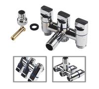 Valvola angolare versatile a tre comandi perfetta per uso bagno e balcone