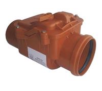 Valvola antiriflusso Ø110 mm in ABS con piattello inox ad innesto per sistema d