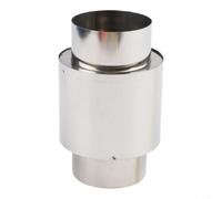 Valvola Antiritorno Acciaio per Caldaia a Gas 50-80mm - Cappuccio Antivento Installazione per semplice Scarico Fumi(80)