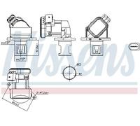 Valvola aria secondaria meccanico 98438 NISSENS per MERCEDES-BENZ CLASSE C