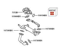 WAHLER 7372D/1 Valvola EGR con guarnizioni per VW PASSAT (3B3) pneumatico