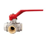 valvola arresto a sfera mod. leva 1 3 vie a t ottone cromato ITAP