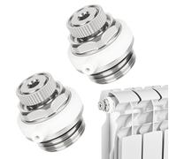 Valvola automatica di sfogo per termosifone da 1,27 cm, tappo di sfiato con valvola di ritegno, valvola di sfogo anticorrosione per termosifone per valvola di sfogo automatica, ventilatore per