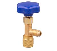 Valvola automatica per lattina CA con corpo in ottone e tappo in plastica per gas R134A R22 R410A con guarnizione in neoprene a prova di perdite