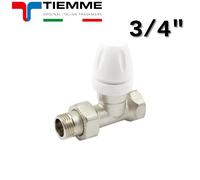 Valvola calorifero diritta 3/4'' termostatizzabile attacco ferro TIEMME serie 33