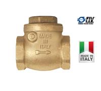 VALVOLA CLAPET DI RITEGNO NON RITORNO IN OTTONE FF FEMMINA-FEMMINA DA 1/2 A 1