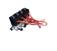 Valvola collettore 4 pezzi tubo di collegamento OD 4 mm 6 mm 8 mm 10 mm 12 mm Elettrovalvola in alluminio 3V1-06 AC DC valvola ad azione diretta a 3 vie(12mm,12V)