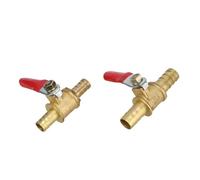 Valvola con manico rosso, 8 mm, 10 mm, tubo spinato, a sfera, in ottone, diritto di arresto, 1 pezzo (da 10 mm a 10 mm)