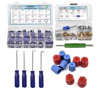 Valvola Core Quick Remover Kit di Strumenti di Installazione, Strumento di Rimozione del Nucleo di Pressione con 5V1 R134A Service Port Cap Kit