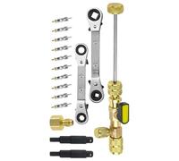 Valvola Core Removal Tool, Efficient Tire Taps Core Remover, 1,18 x 5,91 x 8,66 pollici, Revolutionary Design, Reusable Air Conditioning Kit for Travel and Daily Use