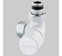 VALVOLA D ARREDO AD ANGOLO TERMOSTATICA DX BIANCA 1/2 x 24-19