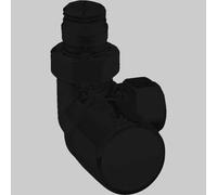 Valvola D Arredo ad Angolo Termostatizzabile Sinistro High Style B Nero