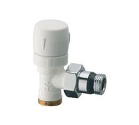 Valvola D'arredo a Squadra Termostatizzabile Bianco Cromo S.f 322 a 60BC 03