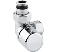 Valvola D'Arredo ad Angolo SX Termostatica Cromo da 1/2 Pollice