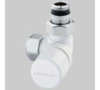 VALVOLA D'ARREDO AD ANGOLO TERMOSTATICA DX BIANCA - 1/2 x 24-19