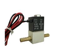 Valvola del compressore normalmente chiusa da 1/4 "12V 24V 110 220 Valvole a solenoide pneumatiche in alluminio Tensione for valvola aria Acqua Gas caldo Rapido e sensibile(4mm,DC 12V)