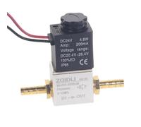 Valvola Del Compressore Pneumatico Da 1/4 Di Pollice, Elettrovalvole In Alluminio Normalmente Chiuse Con Tensione 12V 24V For Aria, Acqua E Olio(2V025-08-,24V DC)