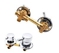 Valvola del deporter con doccia in ottone solido per cabina doccia/bagno turco miscelatore a 4 vie e acqua calda Tocca G1/2 filo 12 12,5 cm Distanza del foro LWX