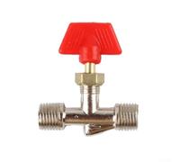 Valvola del gas filettatura maschio per compressore d'aria pneumatico con valvola ad ago che consente il flusso d'aria controllato e attacco del tubo di giunzione sicura (F)