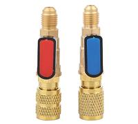 Valvola del Refrigerante R22 R410A, Adattatore per Tubo di Ricarica Dell'aria Condizionata Valvola a Sfera Connettore Attacco Rapido Adattatori in Ottone Stabili Connettore del