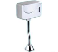 Valvola dell'acqua a parete con sensore a infrarossi automatico intelligente per orinatoio con design a doppio scarico, struttura in rame, alimentazione a batteria, rilevamento regolabile, argento (un