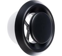 Valvola dell'aria regolabile rotonda in plastica antracite, diametro 125 mm, diffusore di scarico universale per parete e soffitto, griglia di ventilazione, copertura per condotti