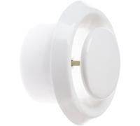 Valvola dell'aria regolabile rotonda in plastica bianca, diametro 125 mm, diffusore di scarico universale per parete e soffitto, griglia di ventilazione, copertura per condotti