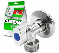 Valvola Detentore in Ottone Cromato 1/2" x 3/4" per Alimentazione Acqua