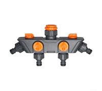 Valvola deviatore da giardino per rubinetto europeo, uno su quattro con connettori rapidi, compatibile con filettatura del tubo da 1 pollice e altre dimensioni standard