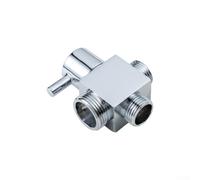 Valvola deviatore dell'acqua in ottone resistente con design splitter a 3 vie con 1 ingresso e 2 uscite per una efficiente commutazione di doccia e rubinetto nei bagni di casa (argento)