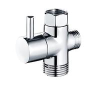 Valvola deviatore doccia di ricambio, valvola di intercettazione adattatore a T a 3 vie per deviatore a braccio doccia, ingresso femmina G1/2 x uscita G1/2 e G3/4