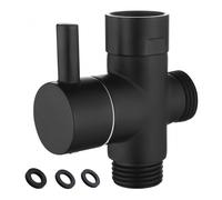 Valvola deviatore doccia nera a prova di perdite con guarnizione in gomma, costr