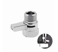 Valvola Deviatore Doccia Rubinetto Separatore - G1/2 pollici a sfera distributore d'acqua Shut-Off in rame, testa soffione, Cromo Interruttore Adattatore T per Lavandino della Cucina del Bagno