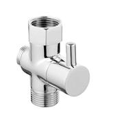 Valvola deviatore in ottone G1/2 pollici, convertitore adattatore a T cromato per soffione doccia valvola di distribuzione dell'acqua a tre vie accessori da bagno