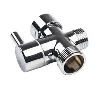 Valvola deviatore parte ottone cromato connettore 1/2 e 3/4" soffione doccia
