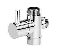 Valvola deviatore per doccia, 3 vie T-adattatore valvola di intercettazione per soffione doccia deviatore, ingresso femmina G3/4 x uscita G1/2 e G3/4