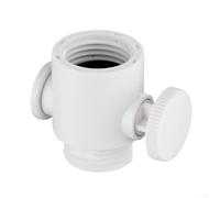 Valvola deviatore per doccia con regolazione del flusso e capacità di spegnimento per braccio doccia G1/2 e compatibilità con dispositivi (bianco)